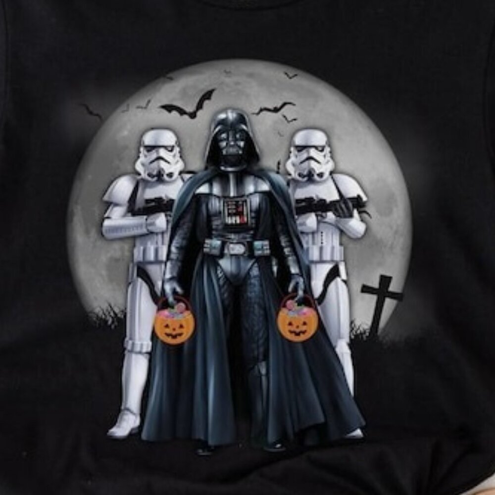 Star Wars Darth Vader Trick Or Treat Stormtroopers Halloween Fan Gift T-shirt 05 - Picture 2 of 5